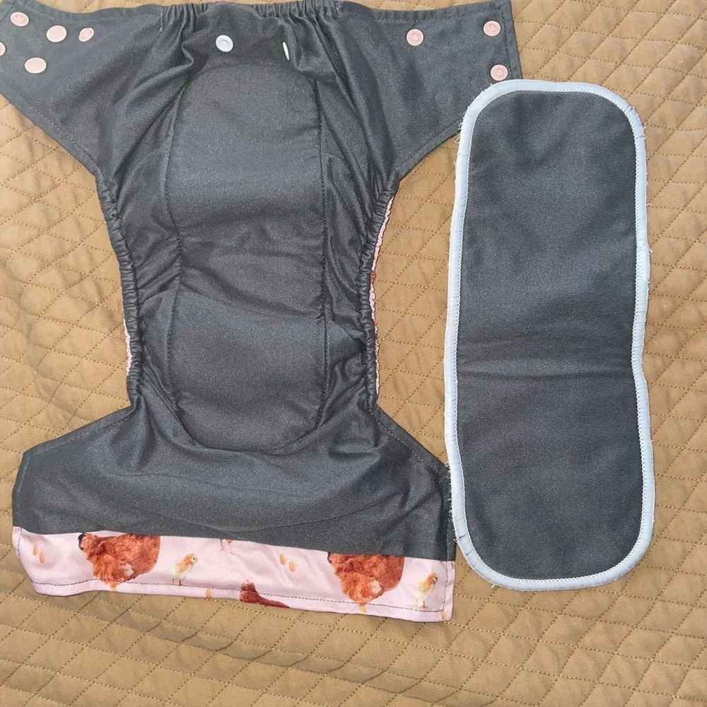 Chicken Diaper Cover with Snap Closures WITH bag